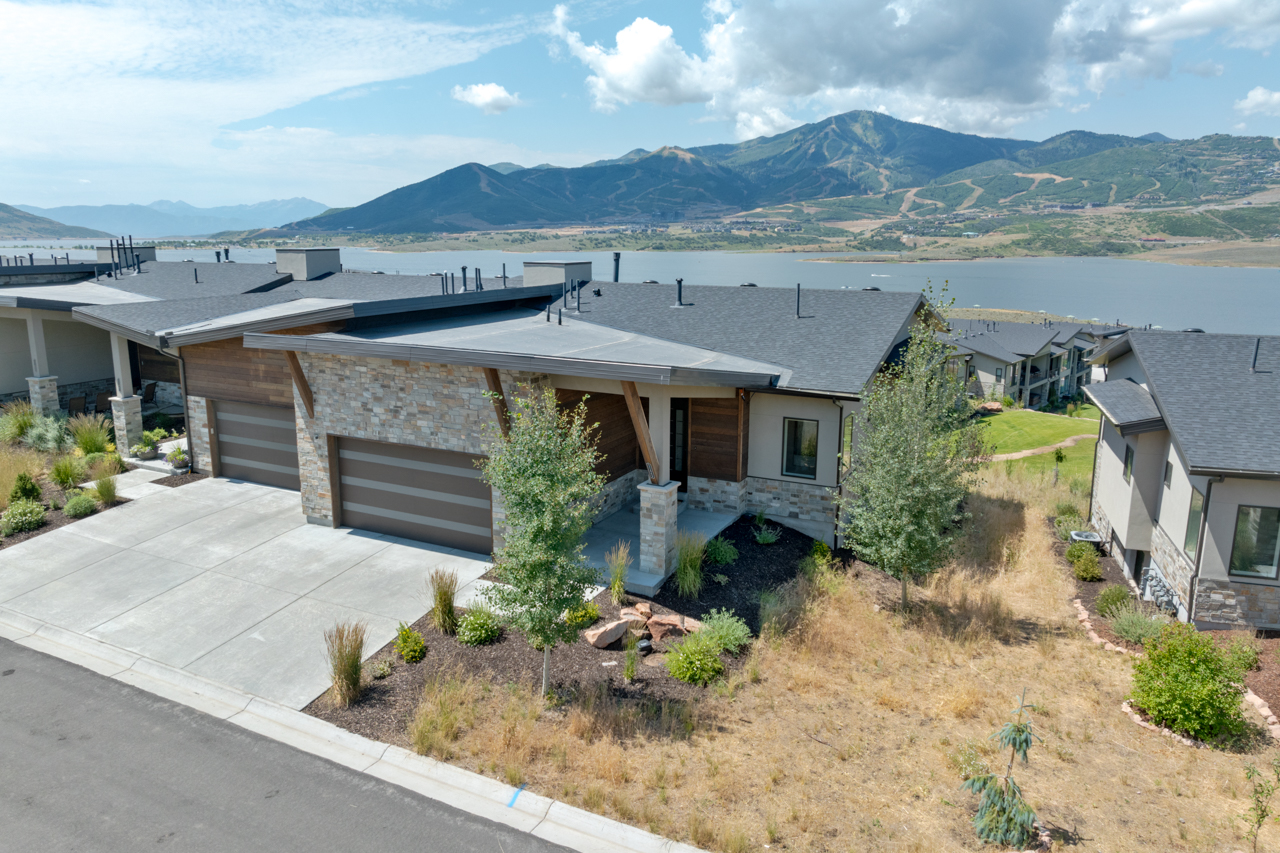 An aerial picture of a home