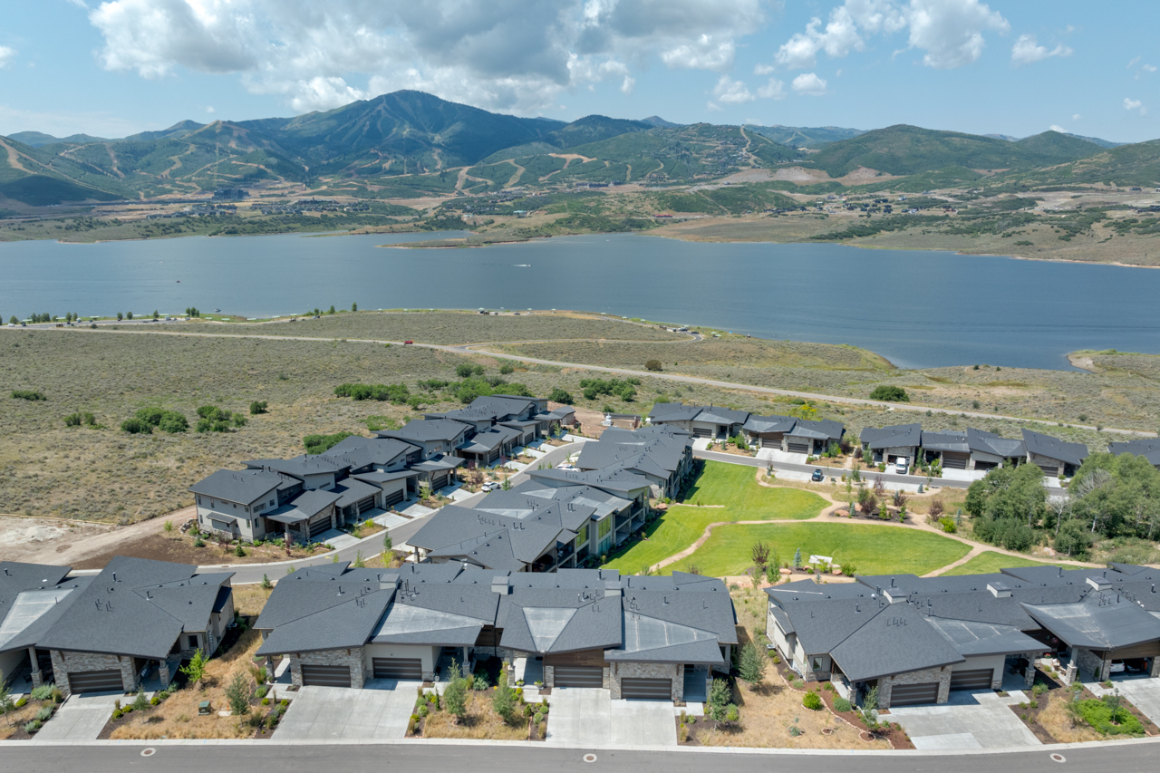 An aerial picture of a home