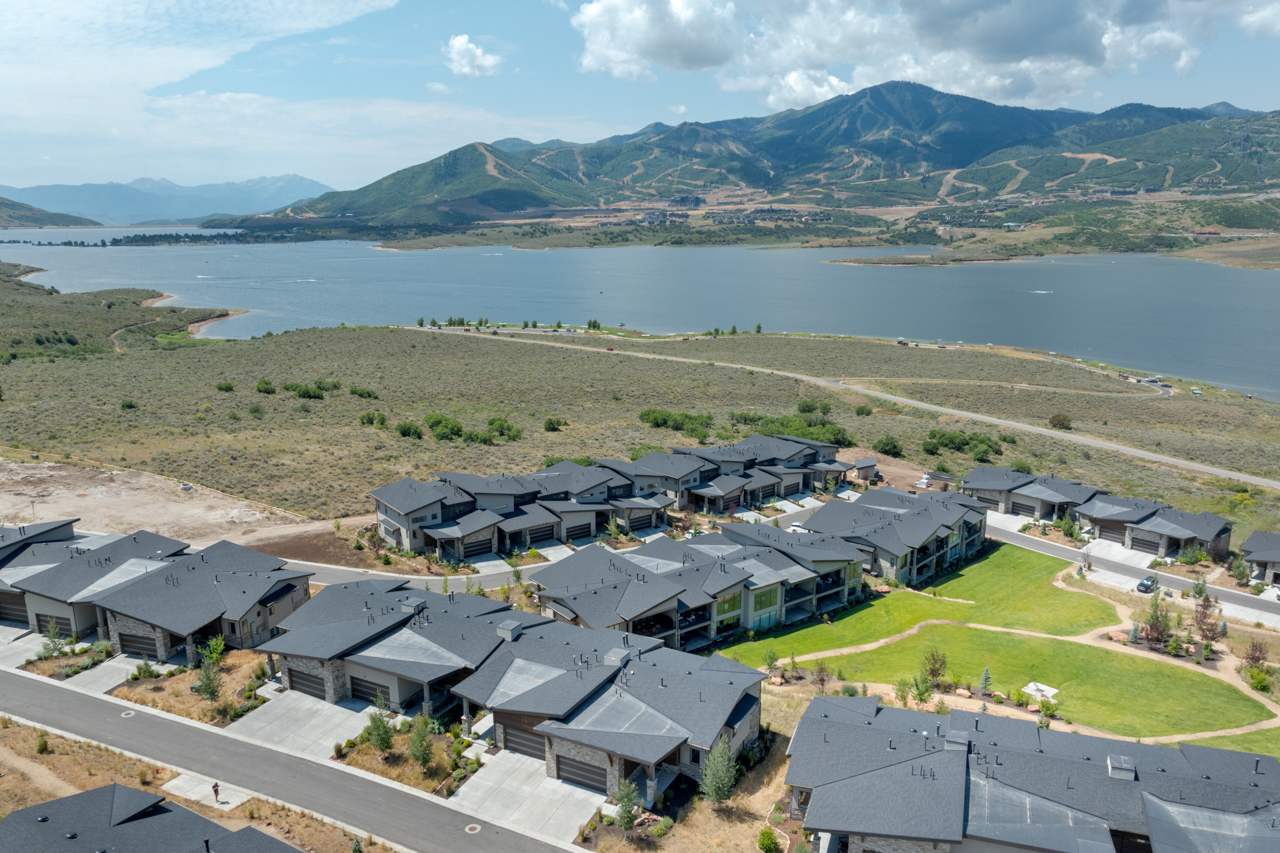 An aerial picture of a home